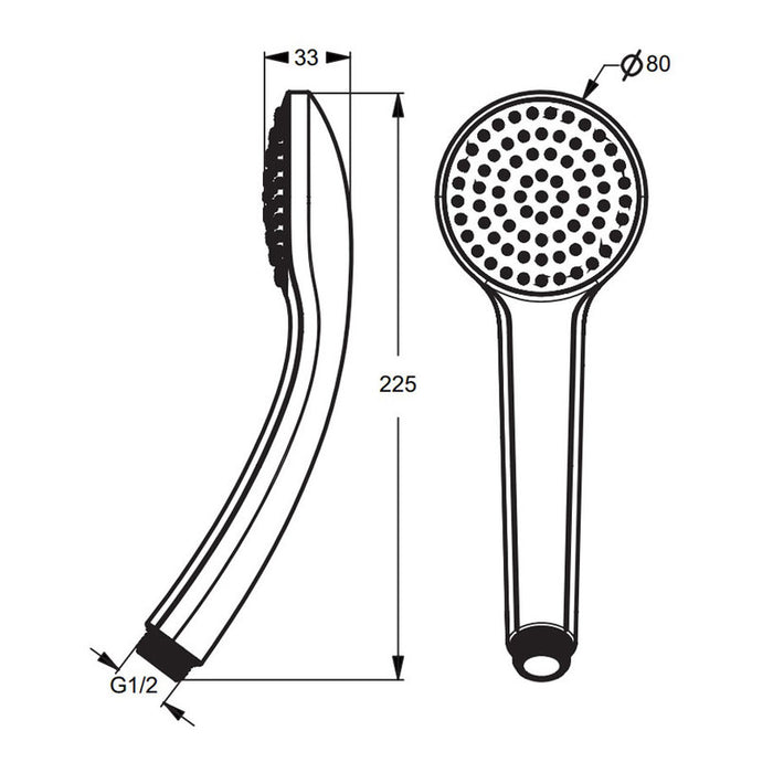 SHOWER HANDSET IDEALSTANDARD IDEALRAIN B9400AA