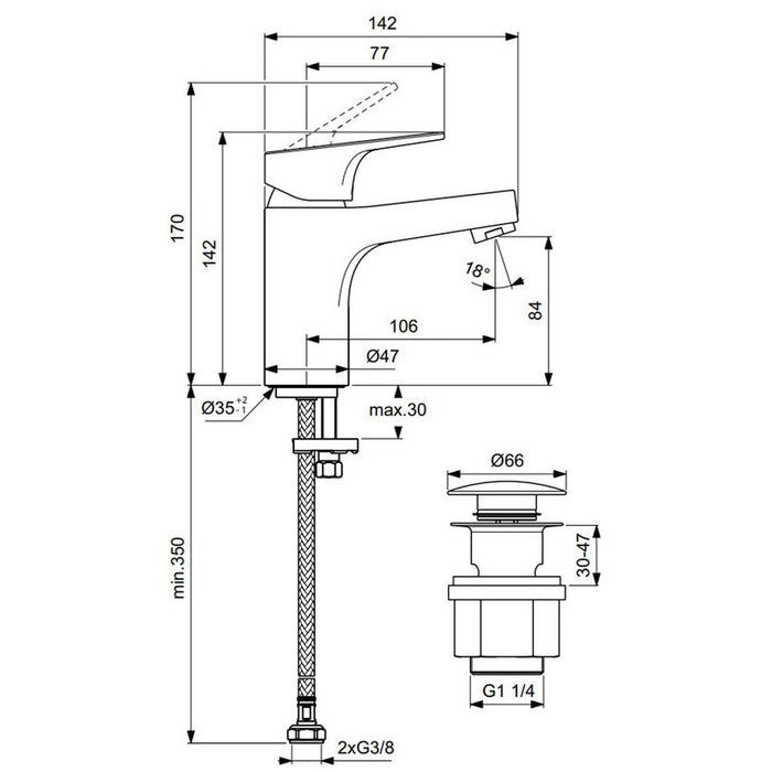 MIXER IDEALSTANDARD CERABASE BD077AA