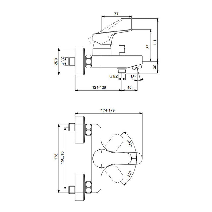 MIXER IDEALSTANDARD CERABASE BC843AA