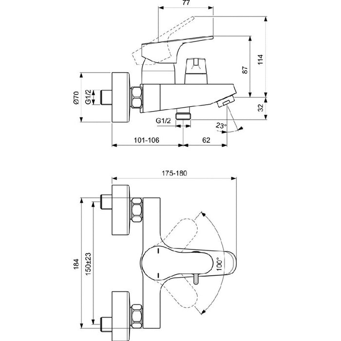 MIXER IDEALSTANDARD CERABASE BD594AA