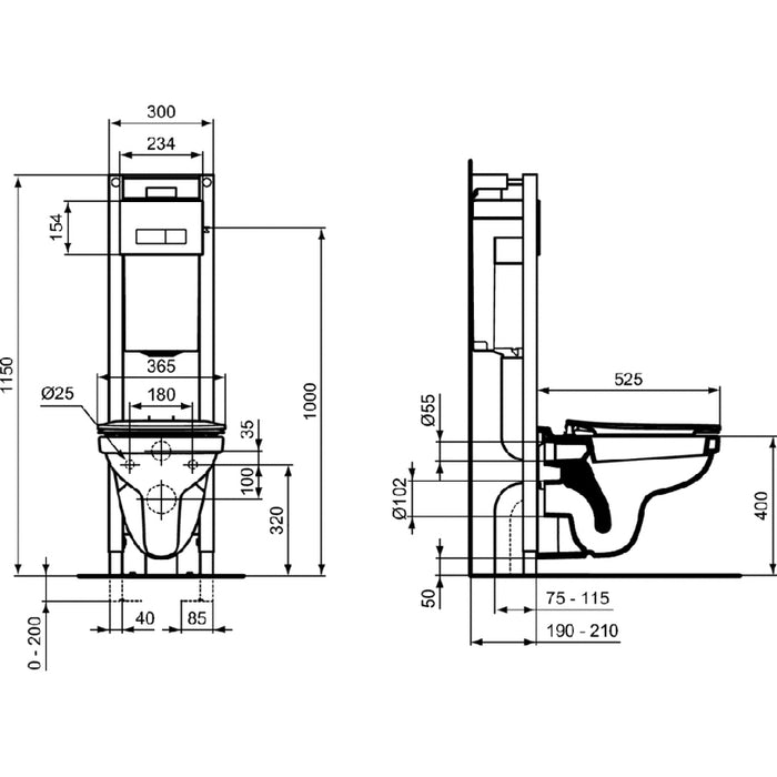 BUILT-IN STRUCTURE KIT IDEALSTANDARD SEVA FRESH