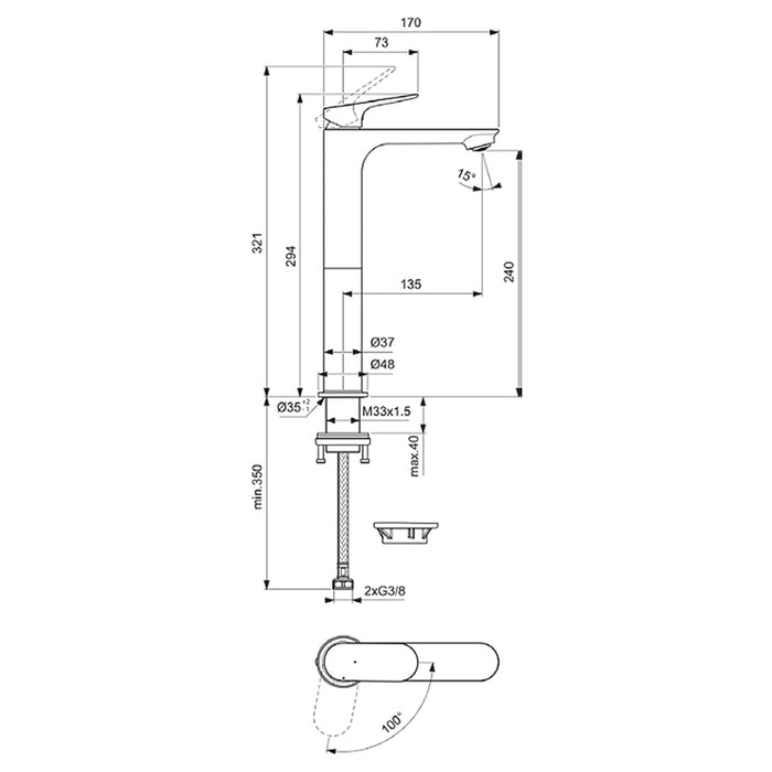 IDEALSTANDARD BE012AA MIXER