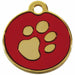 Identification plate for collar Imarc Circle Red Golden - Домашни Животни<<<Дом Градина<<<BigBuy&&&Пътуване и