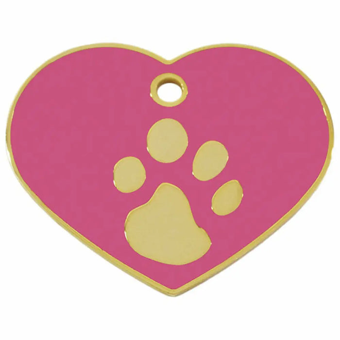 Identification plate for collar Imarc Heart Pink Golden - Домашни Животни<<<Дом Градина<<<BigBuy&&&Пътуване и