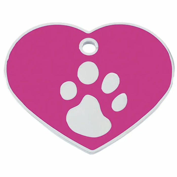 Identification plate for collar Imarc Heart Pink Silver - Домашни Животни<<<Дом Градина<<<BigBuy&&&Пътуване и