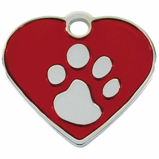 Identification plate for collar Imarc Heart Red Silver - Домашни Животни<<<Дом Градина<<<BigBuy&&&Пътуване и
