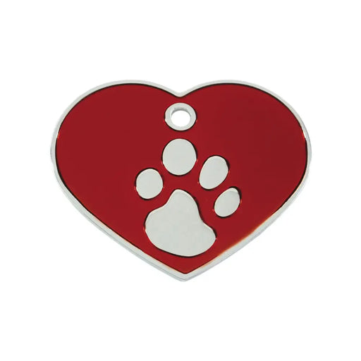 Identification plate for collar Imarc Heart Red Silver - Домашни Животни<<<Дом Градина<<<BigBuy&&&Пътуване и