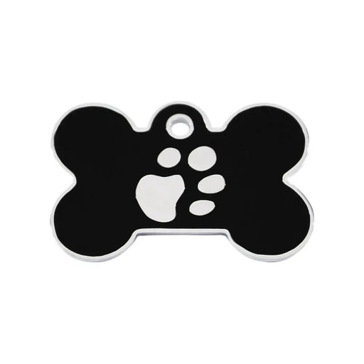 Identification plate Imarc Bone Black Silver - Домашни Животни<<<Дом Градина<<<BigBuy&&&Пътуване и разходки<<<Домашни