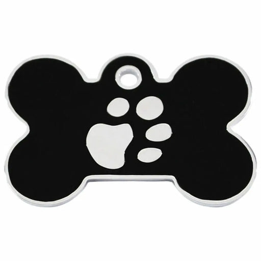 Identification plate Imarc Bone Black Silver - Домашни Животни<<<Дом Градина<<<BigBuy&&&Пътуване и разходки<<<Домашни
