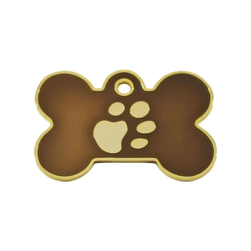 Identification plate Imarc Bone Brown Golden - Домашни Животни<<<Дом Градина<<<BigBuy&&&Пътуване и разходки<<<Домашни