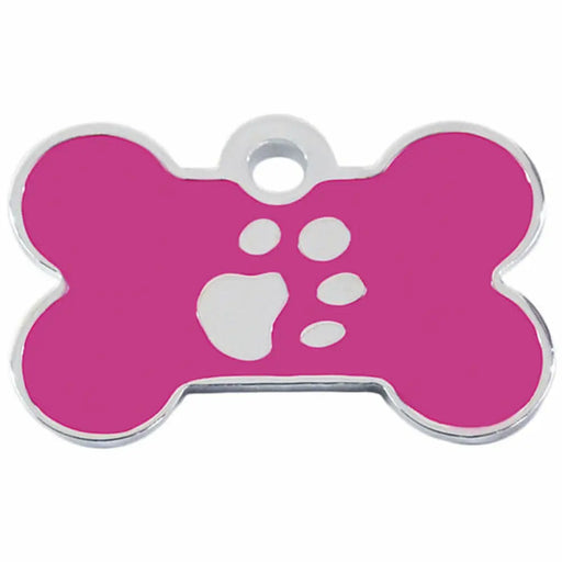 Identification plate Imarc Bone Pink Silver - Домашни Животни<<<Дом Градина<<<BigBuy&&&Пътуване и разходки<<<Домашни