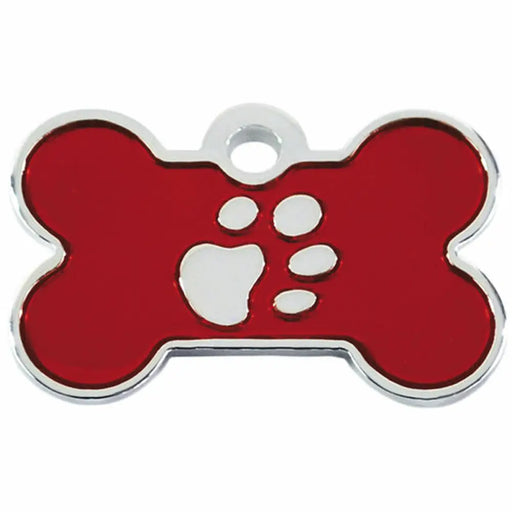Identification plate Imarc Bone Red Silver - Домашни Животни<<<Дом Градина<<<BigBuy&&&Пътуване и разходки<<<Домашни