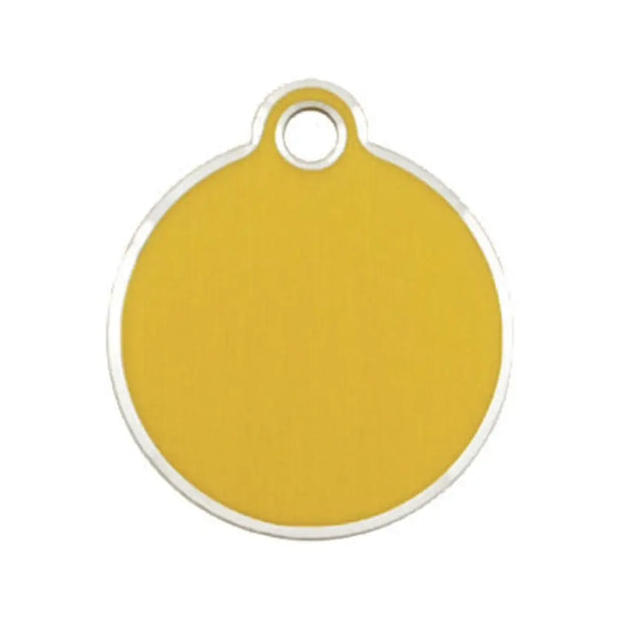 Identification plate Imarc Circle Yellow Golden - Домашни Животни<<<Дом Градина<<<BigBuy&&&Пътуване и