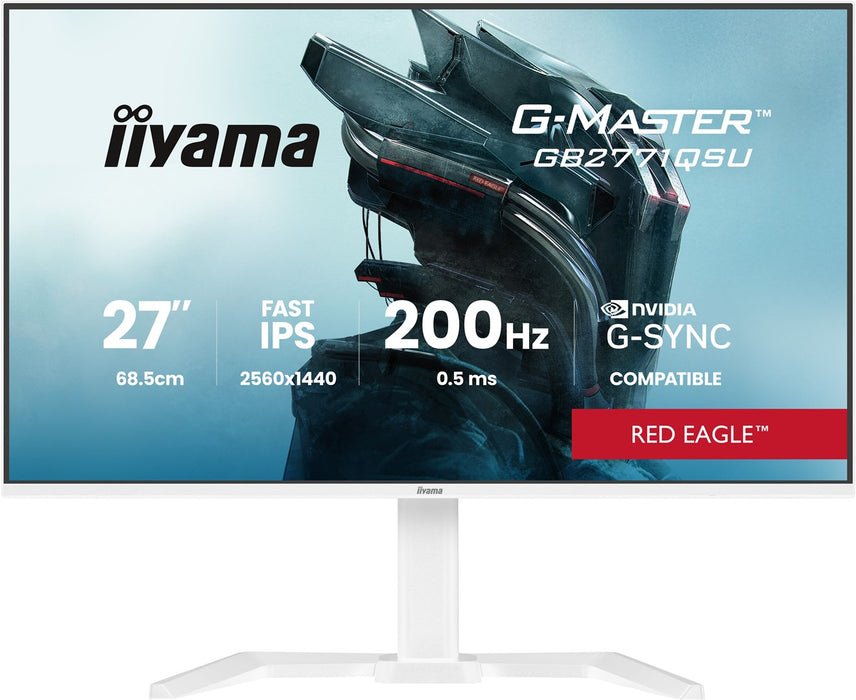 iiyama G-MASTER GB2771QSU-W1 computer monitor 68.6 cm (27") 2560 x 1440 pixels Wide Quad HD White