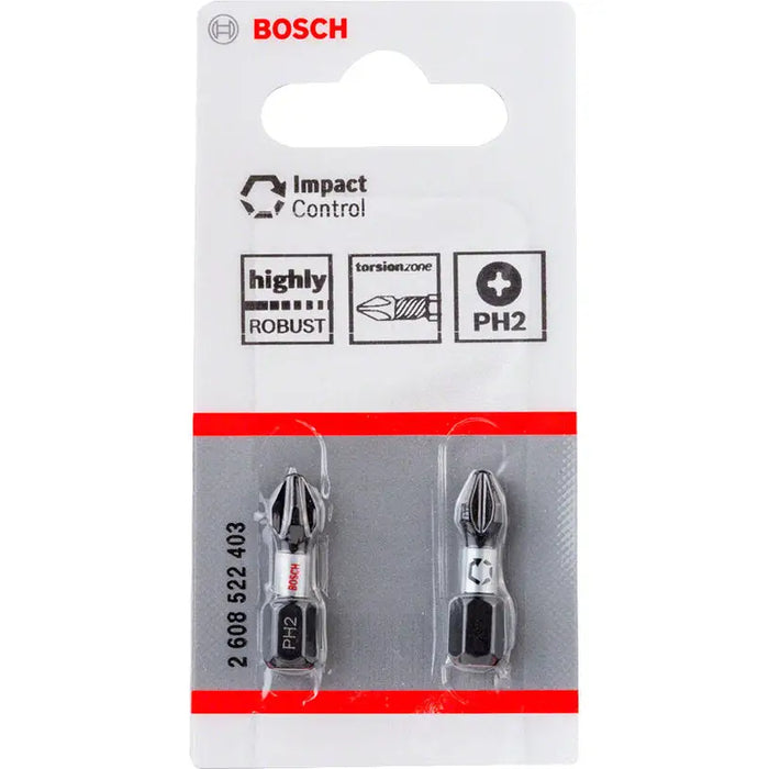IMPACT BITS PH2 2 NUMBER 25 MM BOSCH IMPACT CONTROL - Битове и накрайници<<<Консумативи за