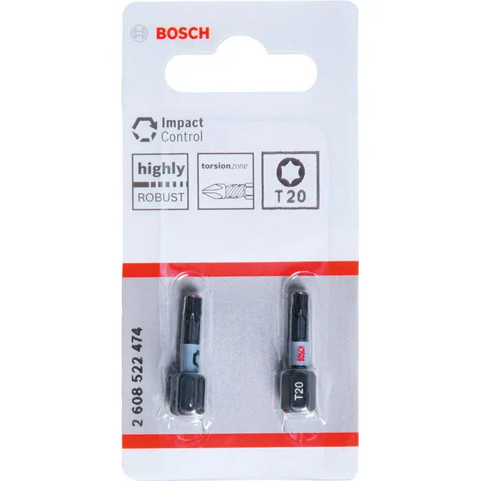 IMPACT BITS T20 2 NUMBER 25 MM BOSCH IMPACT CONTROL - Битове и накрайници<<<Консумативи за