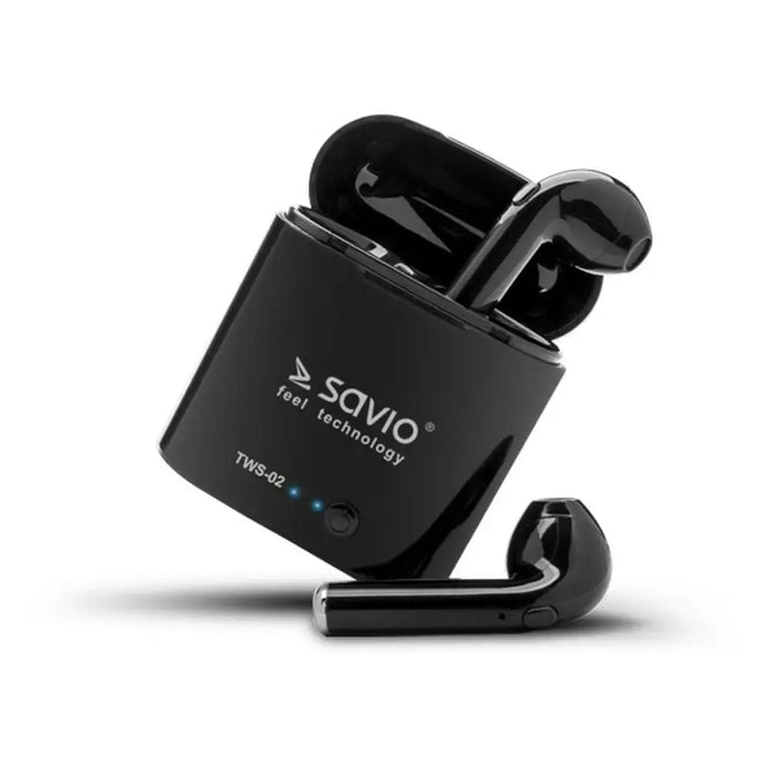 In-ear Bluetooth Headphones Savio TWS-02 Black Graphite - Безжични слушалки<<<Електроника Звук<<<Компютри|