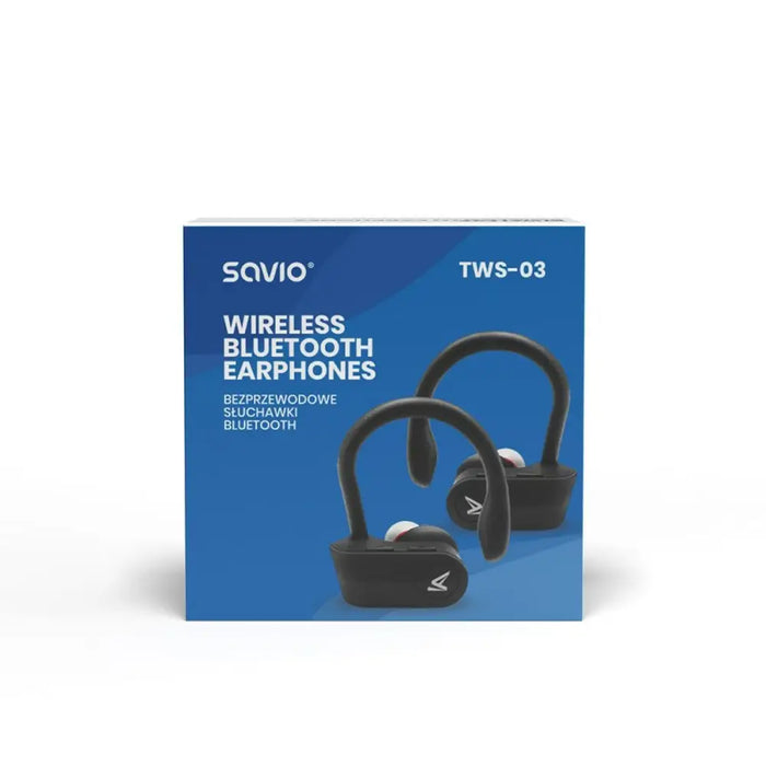 In-ear Bluetooth Headphones Savio TWS-03 Black Graphite - Безжични слушалки<<<Електроника Звук<<<Компютри|