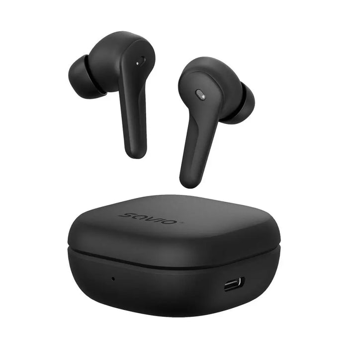 In-ear Bluetooth Headphones Savio TWS-12 Black - Безжични слушалки<<<Електроника Звук<<<Компютри|