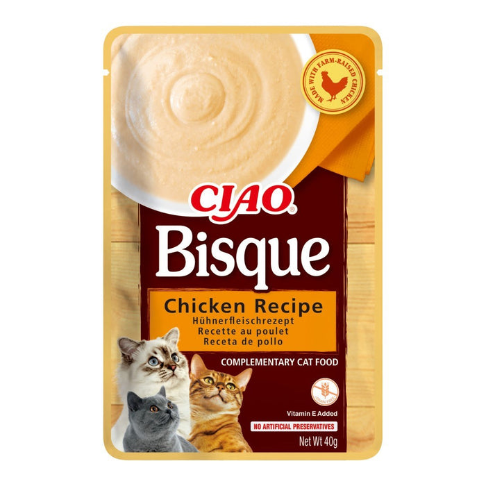 INABA Ciao Bisque Creamy soup with chicken, beef and fish - cat treats - 10x40g