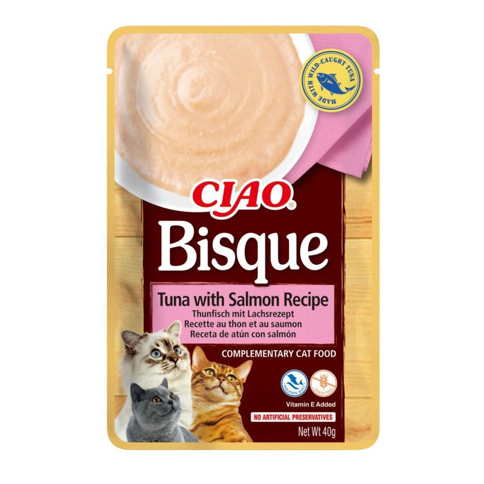 INABA Ciao Bisque Creamy soup with tuna, chicken, beef and salmon - cat treats - 24x40g