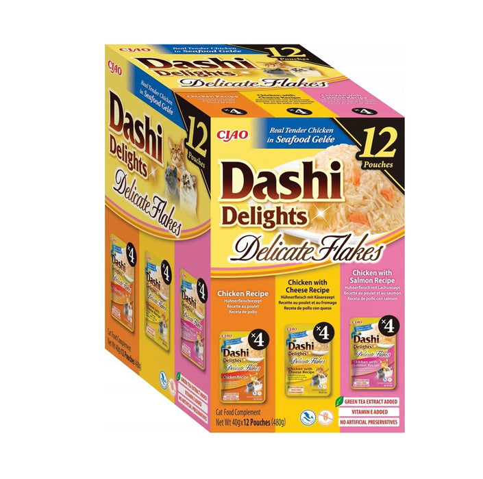 INABA Dashi Delights Delicate flakes Chicken mix - wet cat food - 12x40g