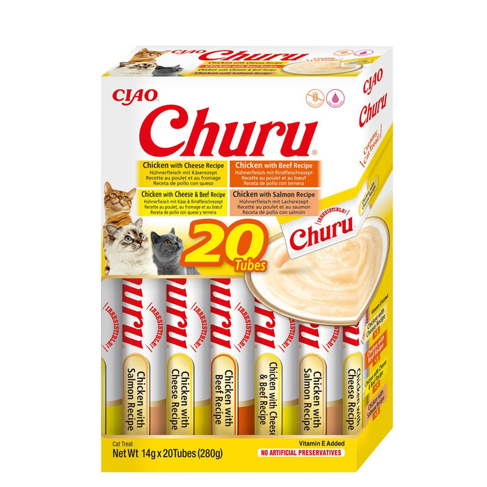 INABA Churu Variety box Chicken and beef - cat treats - 20 x 14g