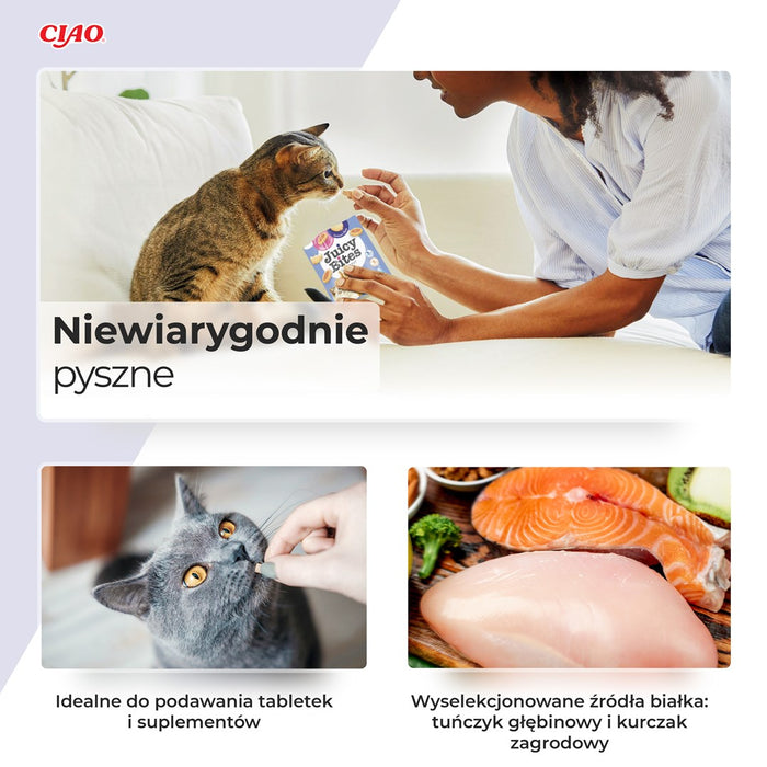 INABA Juicy Bites Chicken and tuna - cat treats - 3 x 11g