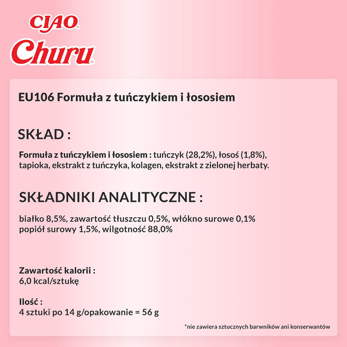 INABA Churu Tuna with salmon - cat treats - 4x14 g
