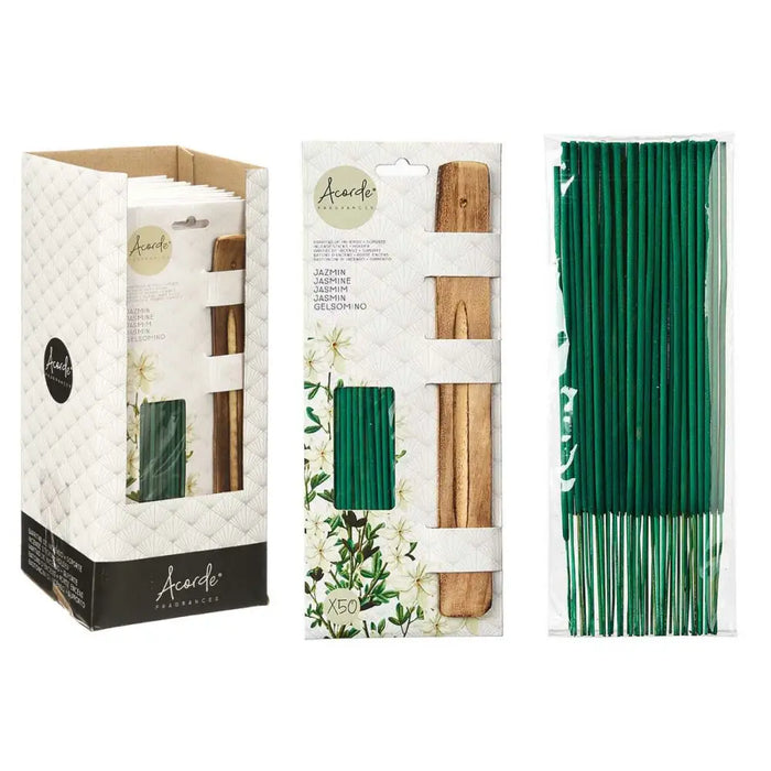 Incense set Acorde Jasmine (12 Units) - Почистване Прахосмукачки И Гладене<<<Дом Градина<<<BigBuy&&&Ароматизатори за