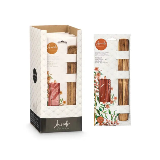 Incense set Acorde Sandalwood (12 Units) - Почистване Прахосмукачки И Гладене<<<Дом Градина<<<BigBuy&&&Ароматизатори за