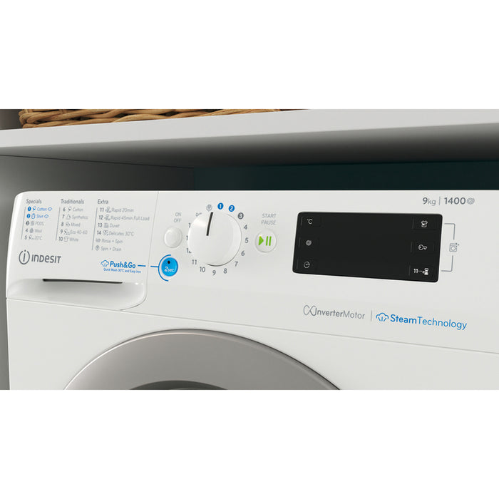 Indesit BWE 91496X WSV EE washing machine, 1400 rpm, 9.00 kg, A, White
