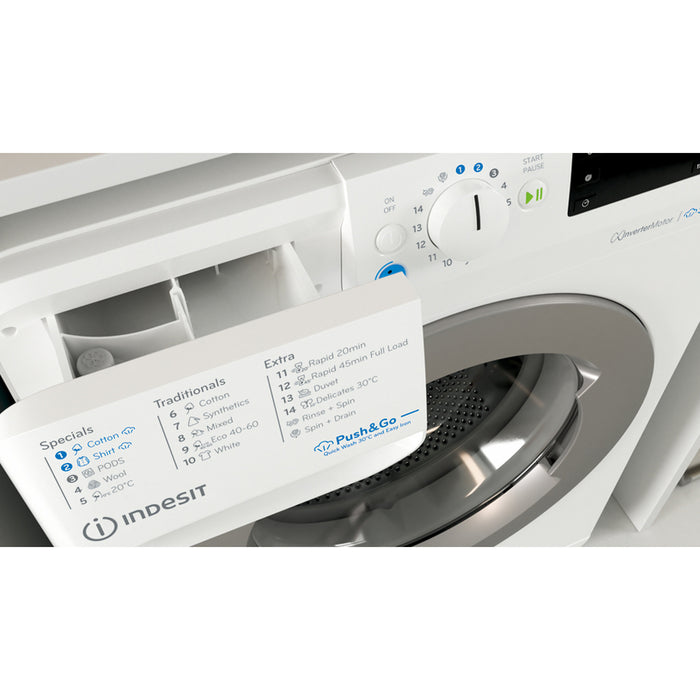 Indesit BWE 91496X WSV EE washing machine, 1400 rpm, 9.00 kg, A, White