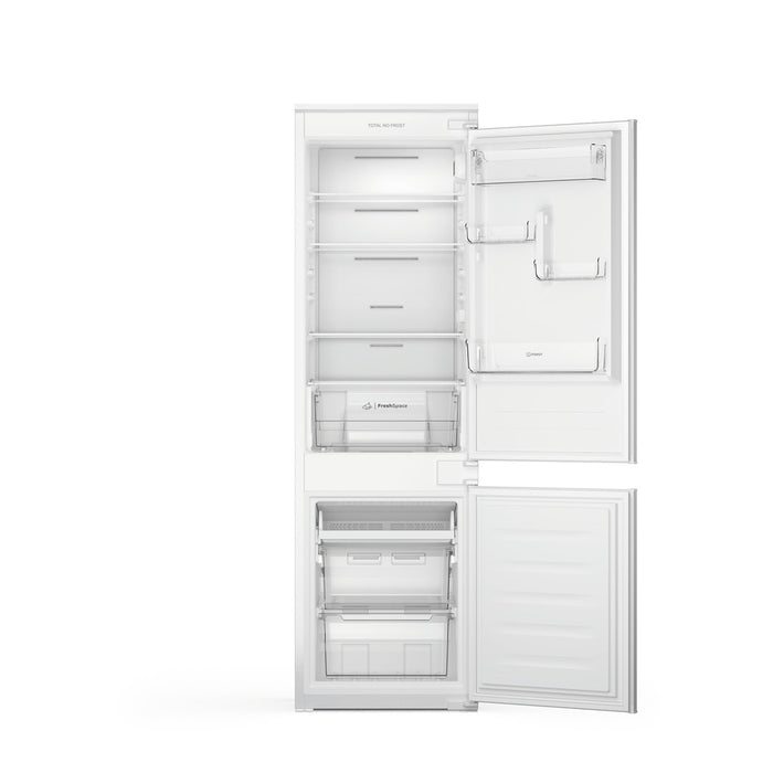 Built-in refrigerator with freezer Indesit INC18 T112, 250 l, E, No Frost, Yes
