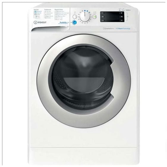 Washing machine with dryer INDESIT BDE 86436 WSV EE, 8/6 kg, 1400 rpm.