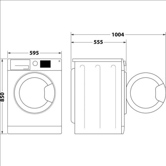 Washing machine with dryer INDESIT BDE 86436 WSV EE, 8/6 kg, 1400 rpm.