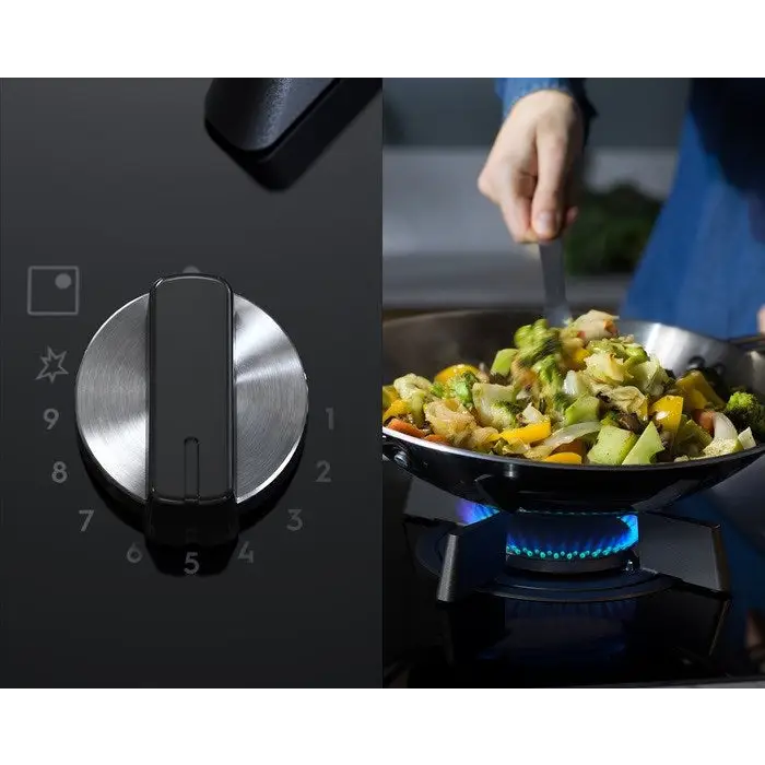 Induction-gas hob ELECTROLUX KDI641723K 800 Mixed 60 cm Black - Built-in hot platesAGD-PGZ<<<Home Appliance