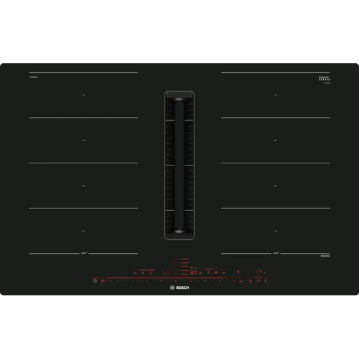 Induction hob with built-in ventilation BOSCH PXX801D67E 80 cm flush mount - Плотове<<<BOSCH