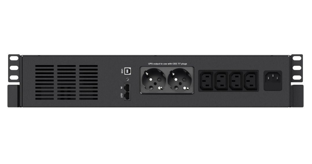 Infosec X4 600 RM Plus uninterruptible power supply (UPS) Line-Interactive 0.6 kVA 360 W 6 AC outlet(s)