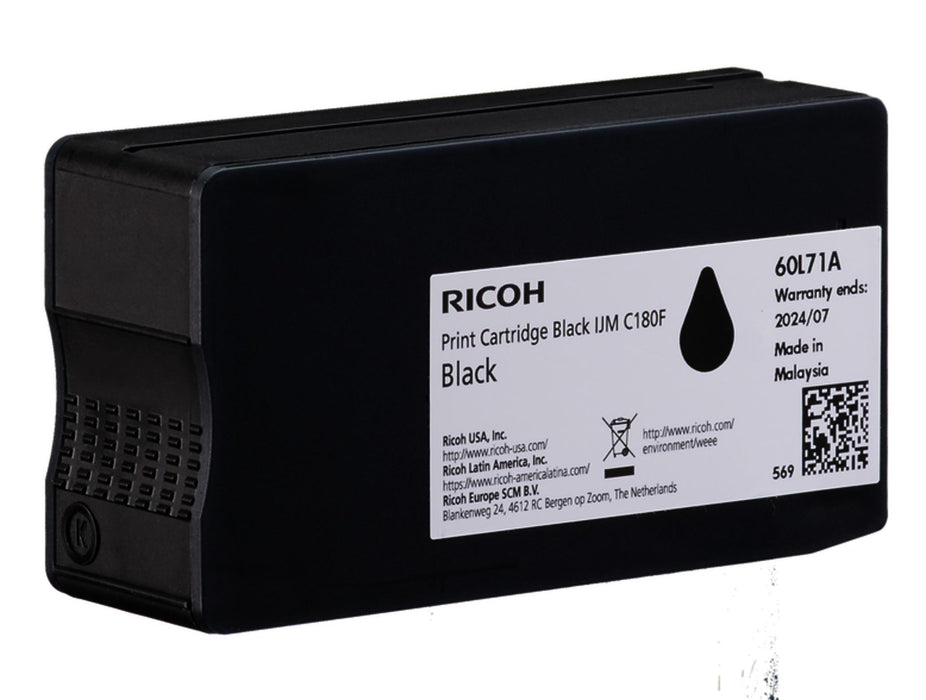 Ink cartridge RICOH IJM C180F 2000 copies Black - Касети за струйни принтери<<<Принтери скенери и консумативи<<<ValiAPI