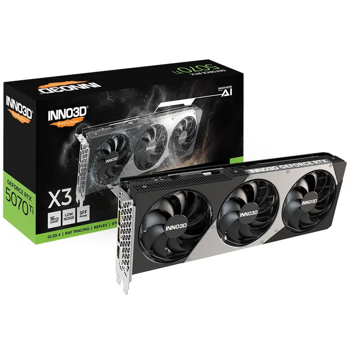 Inno3D GeForce RTX 5070 Ti 16GB GDDR7 X3 - Видео карти<<<INNO3D компоненти за компютри<<<INNO3D<<<PolyComp&&&Видео