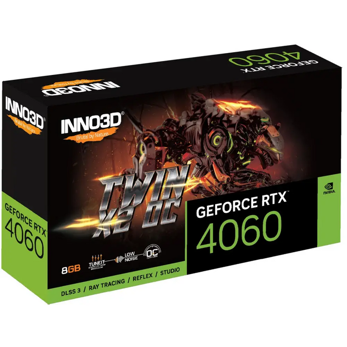 Inno3D N40602-08D6X-173051N graphics card NVIDIA GeForce RTX 4060 8 GB GDDR6 - Видео карти<<<INNO3D компоненти за