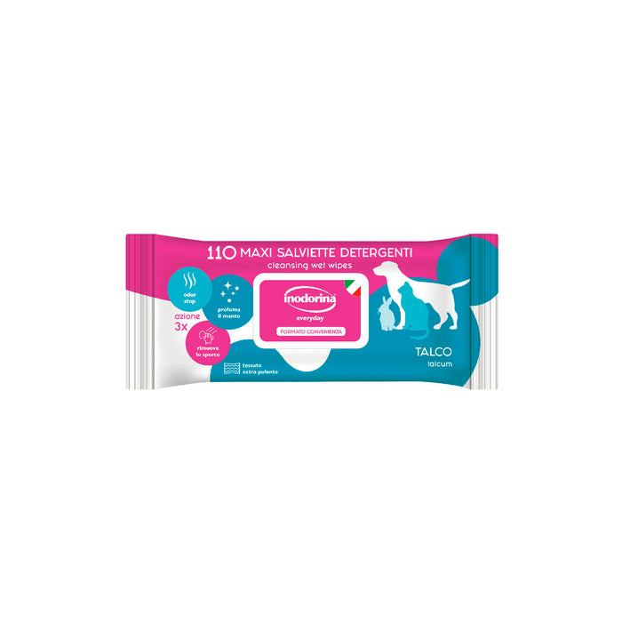 Wet Wipes for Pets Inodorina Talco 110 Units