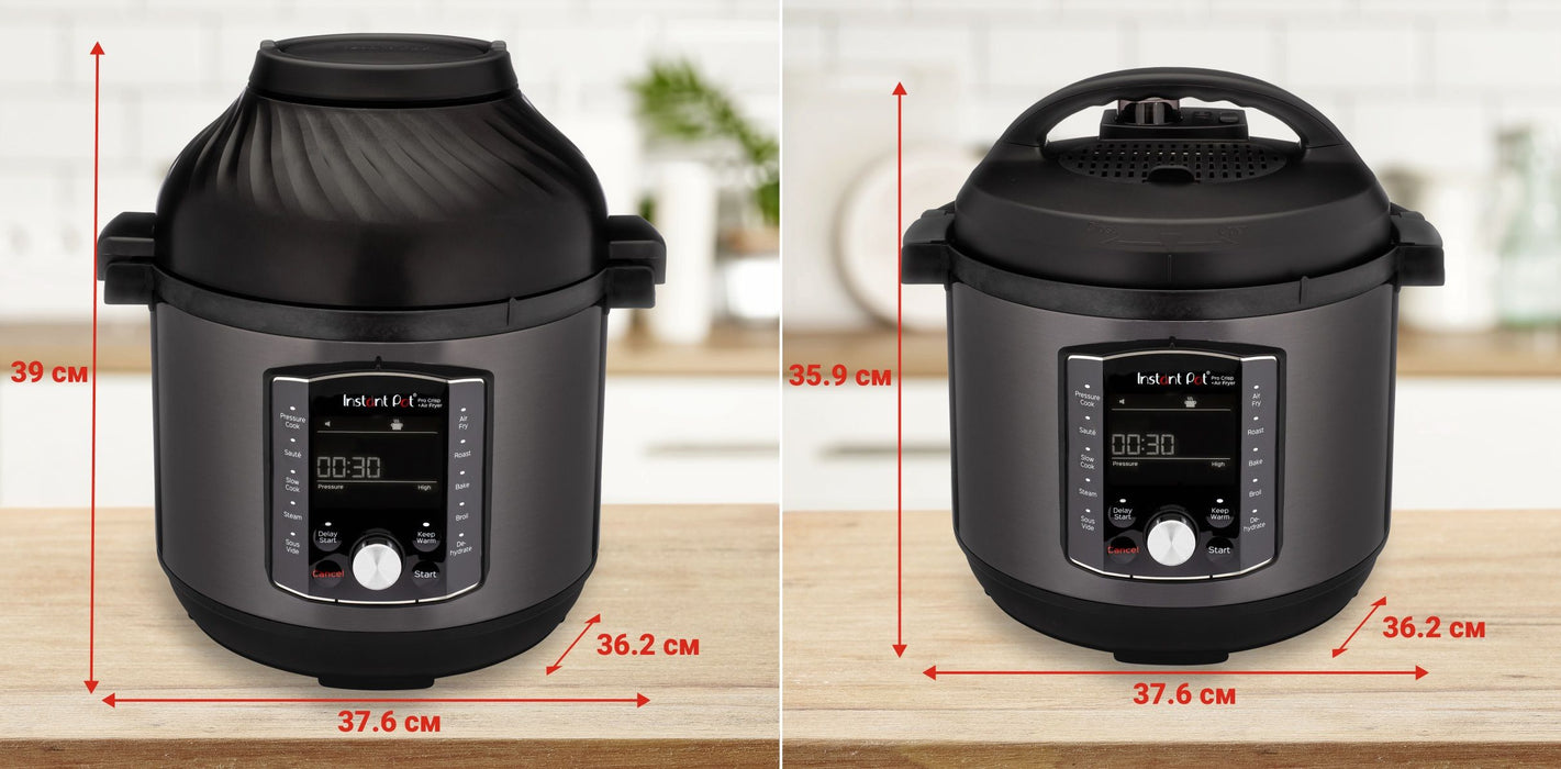 COMBINED MULTICOOKER INSTANT POT PRO CRISP+AIR FRYER, HERMETIC, 2 LIDS 7.60 L, 7.60 L, COMBINED