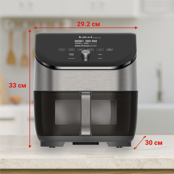 Healthy cooking appliance INSTANT VORTEX PLUS CLEARCOOK & ODOURERASE 5.7 L, STAINLESS STEEL, FILTER, WITH WINDOW 5.70 L, TIMER