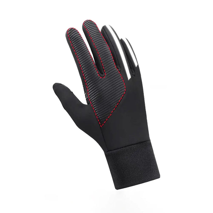 Insulated non-slip sports phone gloves (size L) - black - Cycling gloves<<<HurtelXML