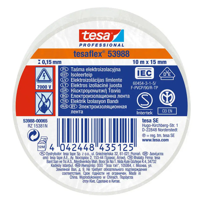 INSULATING TAPE 10M/15MM TESA TESA - Изолационни материали<<<Електроматериали<<<Строителни