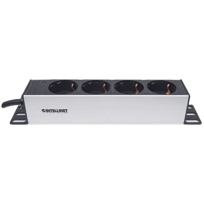 Intellinet 10’’ 1U Rackmount 4-Output Power Distribution Unit (PDU) EU CEE 7/3 Outlets With Power Indicator No Surge