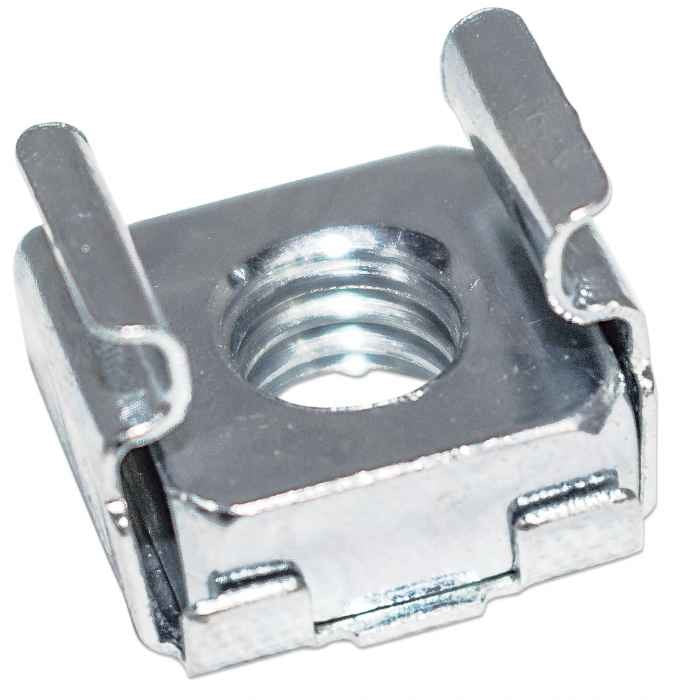 Intellinet Cage Nut Set (50 Pack), M6 Nuts, Bolts and Washers, Suitable for Network Cabinets/Server Racks, Plastic Storage Jar, Lifetime Warranty