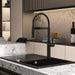 INTER CERAMIC MATT BLACK KITCHEN FAUCET WITH PULL-OUT SHOWER - Смесители за кухня<<<Кухня<<<Praktiker